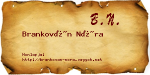 Brankován Nóra névjegykártya